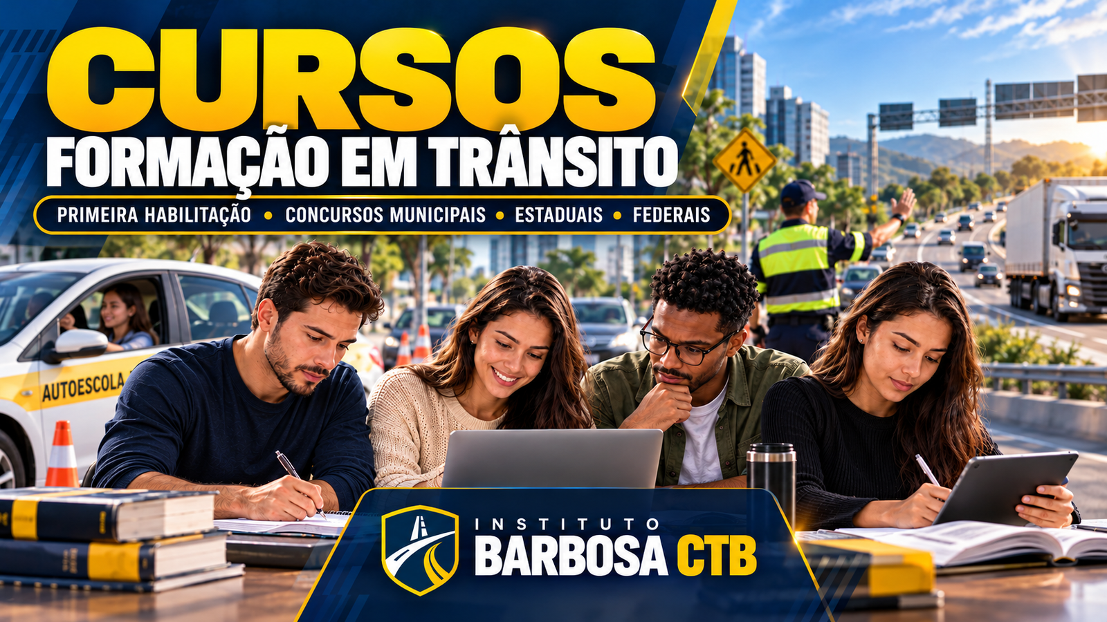 Capa principal de cursos do Instituto Barbosa CTB